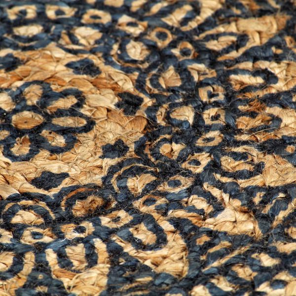 vidaXL Placemats 4 pcs Dark Blue 38 cm Round Jute