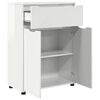 vidaXL Bathroom Cabinet Manual High Gloss White 72.5 x 36.5 x 100 cm