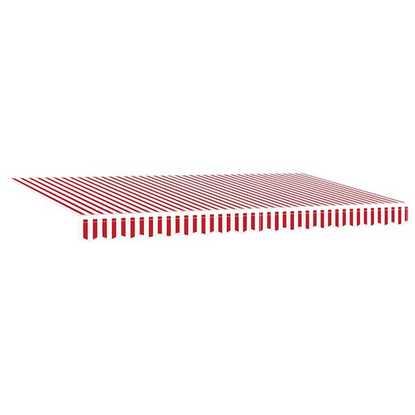 vidaXL Awning Replacement Fabric Red and White 380 x 195 cm Polyester