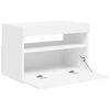 vidaXL TV Cabinet with LED Lights White 60x35x40 cm
