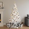 vidaXL Artificial Pre-lit Christmas Tree with Ball Set White 180 cm PVC