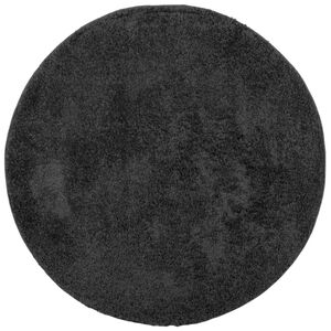 vidaXL Shaggy Rug PAMPLONA High Pile Modern Anthracite &Oslash; 80 cm