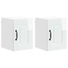 vidaXL Kitchen Cabinet Kalmar 2 pcs High Gloss White 30 x 31 x 40 cm