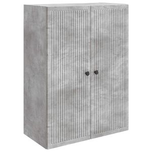 vidaXL Wall-Mounted Cabinet Concrete Grey 66 x 34.5 x 90 cm