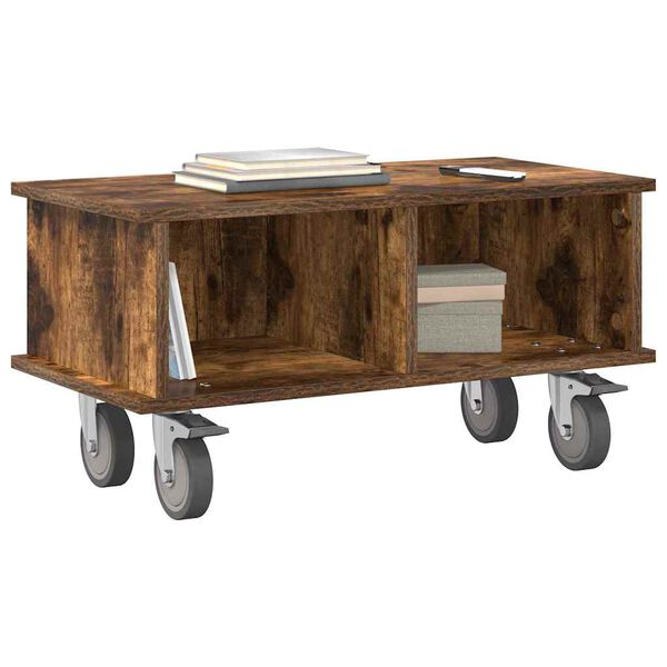 vidaXL TV Stand Smoked Oak 68.5 x 35 x 35 cm Engineered Wood