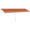vidaXL Freestanding Manual Retractable Awning 600x300 cm Orange/Brown