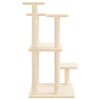 vidaXL Cat Scratching Posts with Platforms Cream 98.5 cm