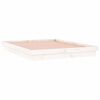 vidaXL LED Bed Frame without Mattress White 120x200 cm Solid Wood