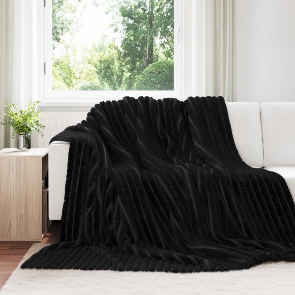 vidaXL Throw Blankets 6 pcs Black 240 x 220 cm Fleece