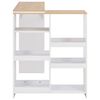 vidaXL Bar Table with Moveable Shelf White 138x39x110 cm