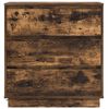vidaXL Bedside Cabinet Smoked Oak 71 x 34.5 x 75 cm Engineered wood