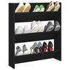 vidaXL Wall Shoe Cabinet Black 80x18x90 cm Engineered Wood