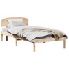 vidaXL Bed Frame with Headboard Natural 100 x 200 cm Solid Pine Wood