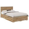 vidaXL Bed Frame with Drawer Artisan Oak 120 x 190 cm Engineered Wood