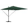 vidaXL Roma Parasol Green 286 x 284 x 270 cm Aluminium and Polyester