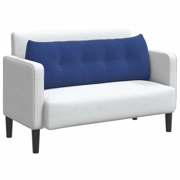 vidaXL Back Pillow Police Blue 140 x 24 x 50 cm Velvet