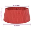 vidaXL Christmas Tree Skirt Red Ø56x23 cm Plastic