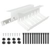 vidaXL Under Desk Cable Management Tray 2 pcs White