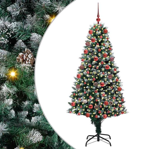 vidaXL Artificial Christmas Tree with 300 LEDs with Stand Green 180 cm