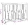 vidaXL Console Table Stainless Steel and Solid Wood Reclaimed