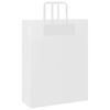 vidaXL Paper Bags 50 pcs with Handles White 32x12x42 cm