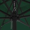 vidaXL Garden Parasol Green and Black 295 x 295 x 245 cm