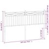 vidaXL Metal Replace Headboard Black 180 cm