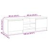 vidaXL TV Cabinet with LED Lights Concrete Grey 120x30x36 cm