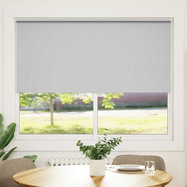 vidaXL Roller blind blackout 144.4x175 cm Fabric Width 140 cm grey
