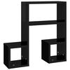 vidaXL Wall Shelf 2 pcs High Gloss Black 50x15x50 cm Engineered Wood