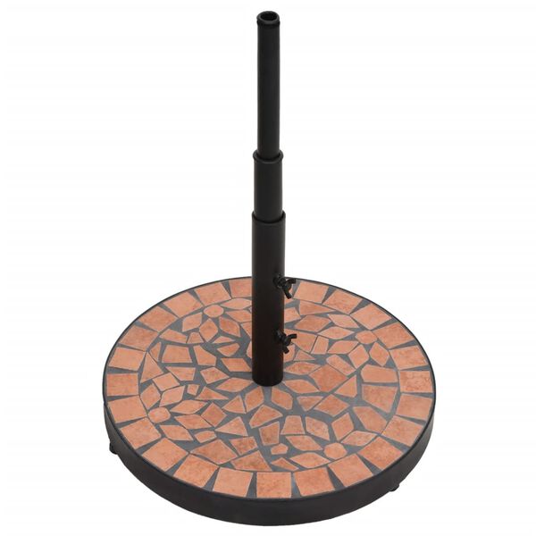 vidaXL Parasol Base Terracotta Round 12 kg