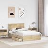 vidaXL Storage Bed with Drawer Sonoma Oak 120 x 200 cm Engineered Wood