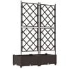vidaXL Garden Planter 2 pcs Brown 80 x 40 x 125.5 cm Steel