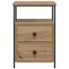 vidaXL Bedside Cabinet Artisan Oak 34x35.5x50 cm Engineered Wood
