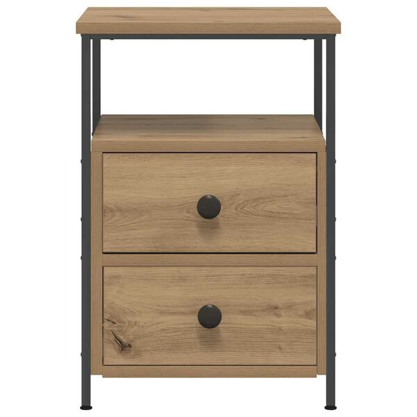 vidaXL Bedside Cabinet Artisan Oak 34x35.5x50 cm Engineered Wood