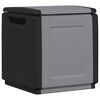vidaXL Garden Storage Box 54x53x57 cm 130 L Dark Grey and Black