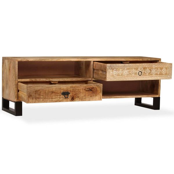 vidaXL TV Cabinet Solid Mango Wood 120x30x40 cm