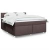 vidaXL Box Spring Bed with Mattress Dark Brown 180x200 cm Fabric