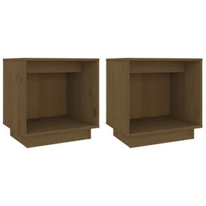 vidaXL Bedside Cabinets 2 pcs Honey Brown 40x30x40 cm Solid Wood Pine