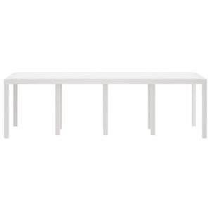 vidaXL Garden Table White 250 x 100 x 73 cm Poly Rattan