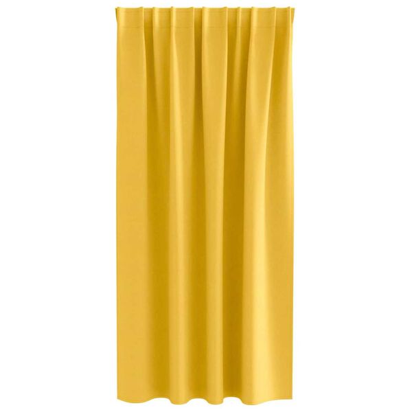 vidaXL Blackout Curtains with Rings 2 pcs Mustard Yellow 175 x 140 cm
