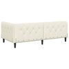 vidaXL Corner Bed Frame with Headboard Cream 100 x 200 cm Velvet