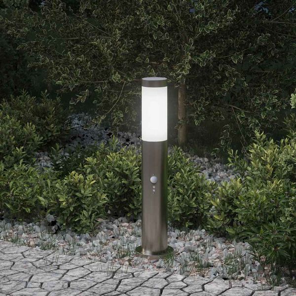 vidaXL Bollard Light with Sensor 50 cm Stainless Steel IP44
