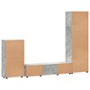vidaXL TV Cabinet Set with Drawer FLORIN Concrete Grey Engineered Wood