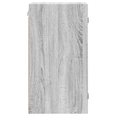vidaXL Wall Cabinet with Glass Doors Grey Sonoma 35x37x68.5 cm