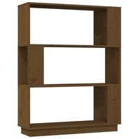 vidaXL Book Cabinet/Room Divider Honey Brown 80x25x101 cm Solid Wood