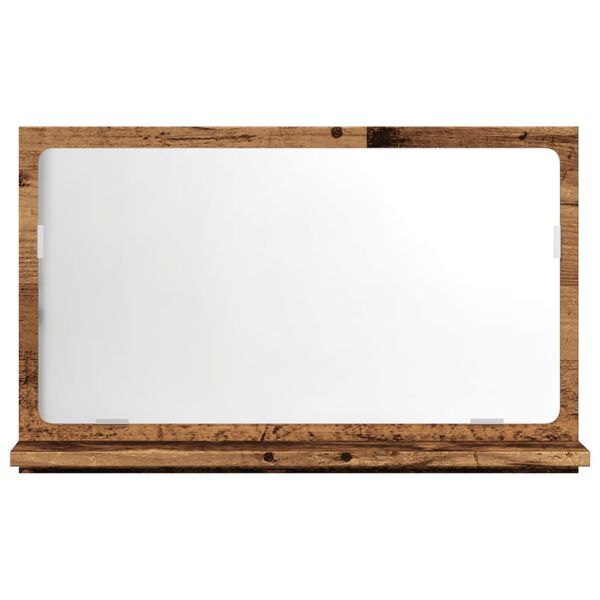 vidaXL Bathroom Mirror Cabinet Old Wood 60x11x37 cm Engineered Wood