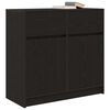 vidaXL Sideboard with Drawer Black Oak 80x34x76 cm Engineered Wood
