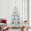 vidaXL Artificial Hinged Christmas Tree White 210 cm PVC and Steel