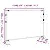 vidaXL Backdrop Stand Black 305x243 cm Steel